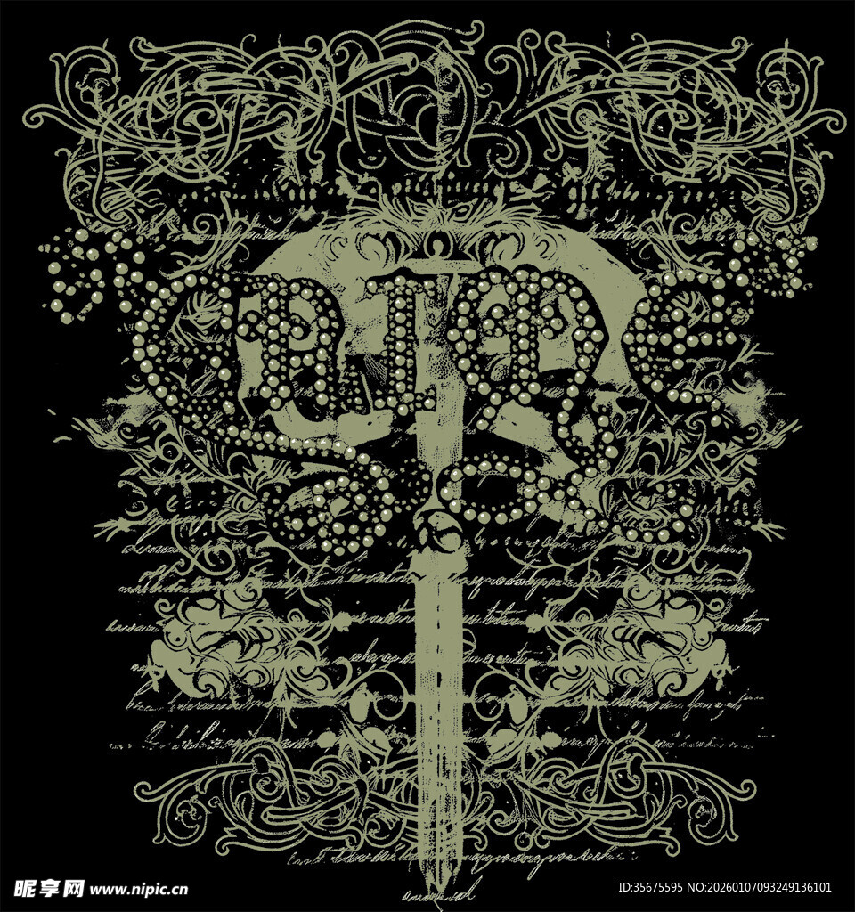 神秘图腾风格装饰图案