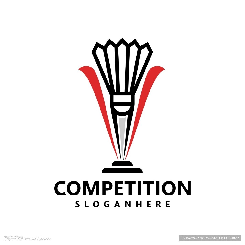 羽毛球比赛标志设计