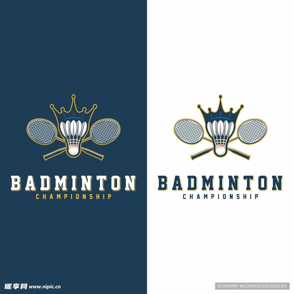 羽毛球运动标志设计