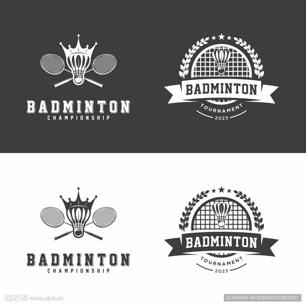 羽毛球运动标志设计