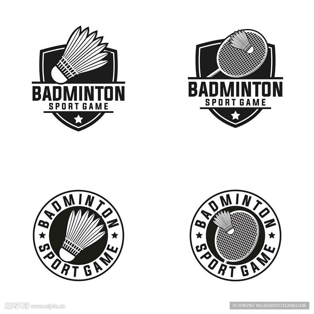羽毛球标志设计集合
