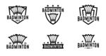 羽毛球矢量标志设计
