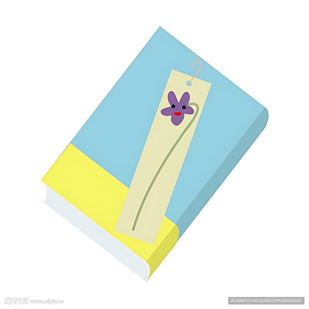 带花装饰的创意书本