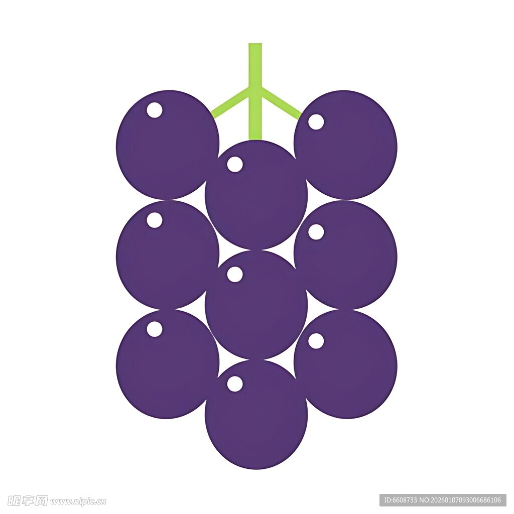 紫色葡萄插画