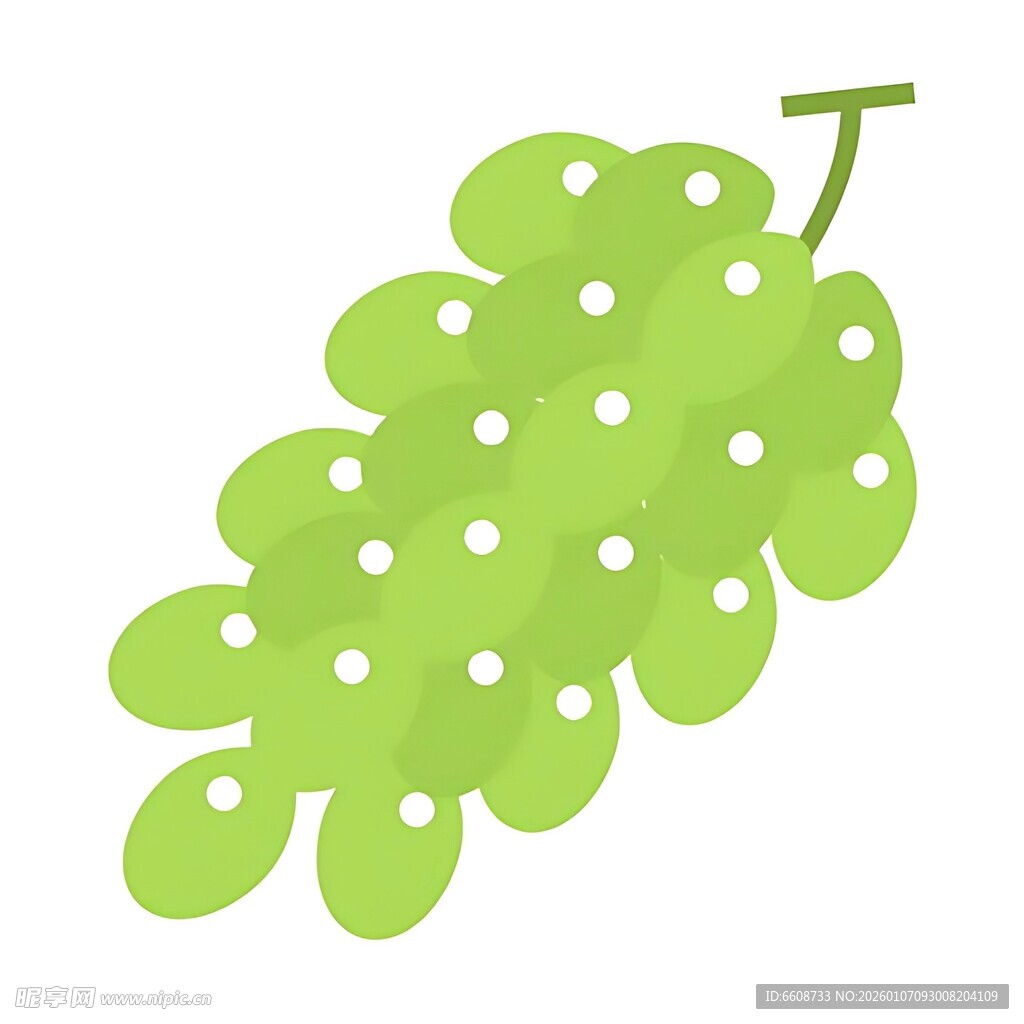 绿色葡萄插画