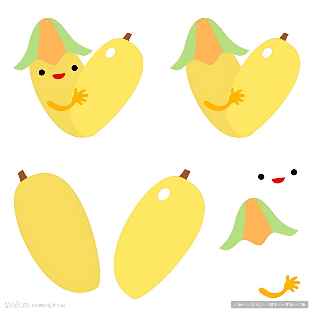 可爱玉米卡通形象设计素材