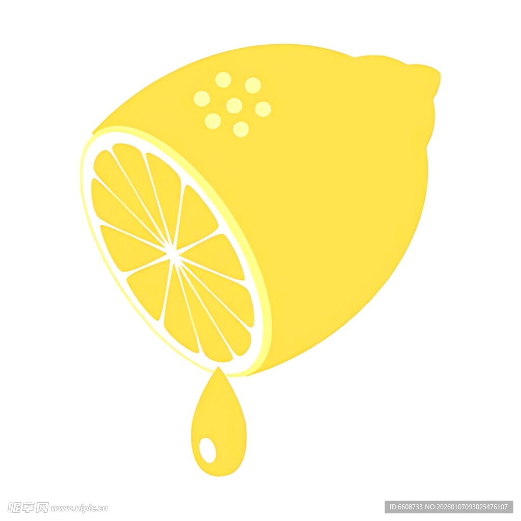多汁柠檬切片图