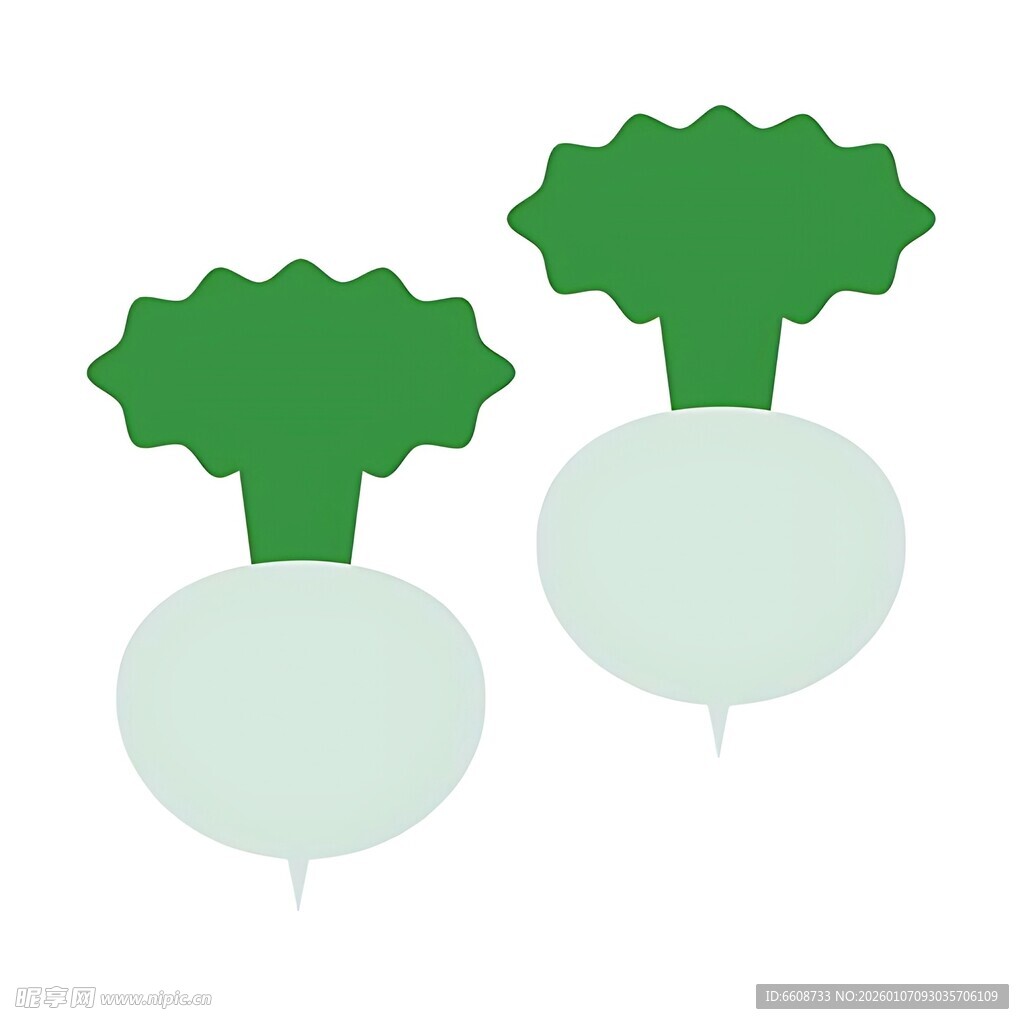 两个卡通萝卜形象