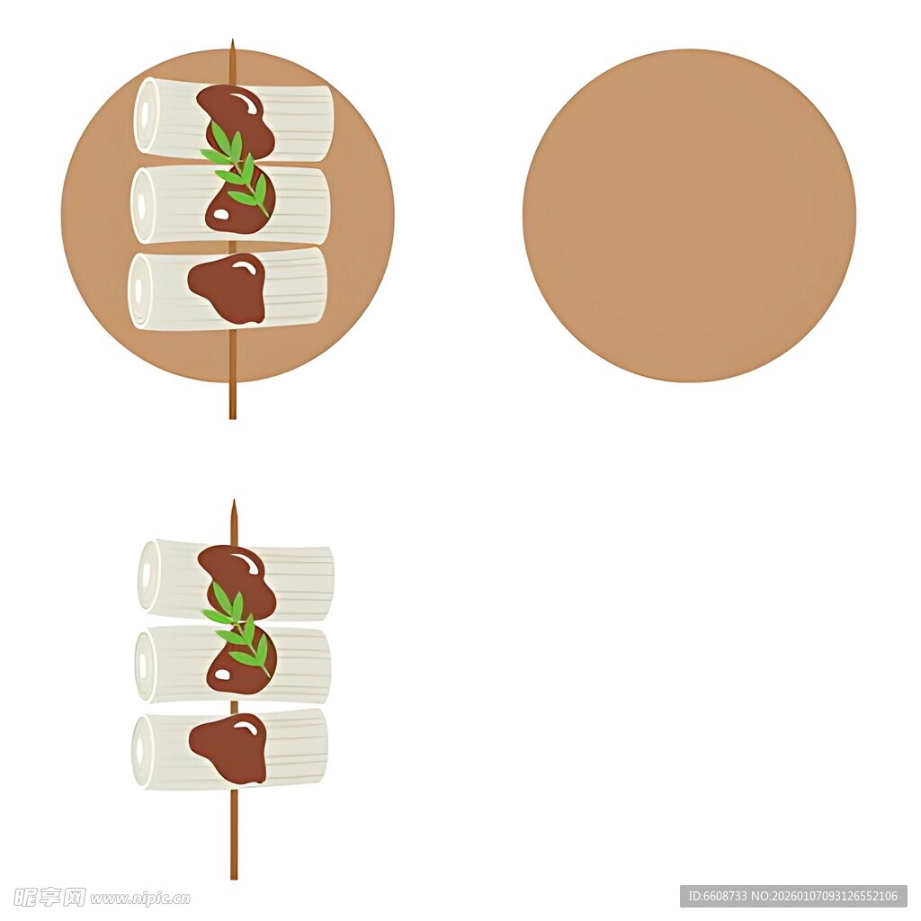 卡通风格串串插画设计