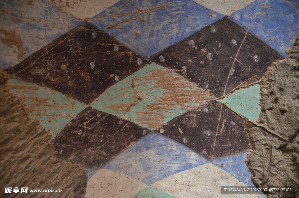 复古几何图案地面瓷砖