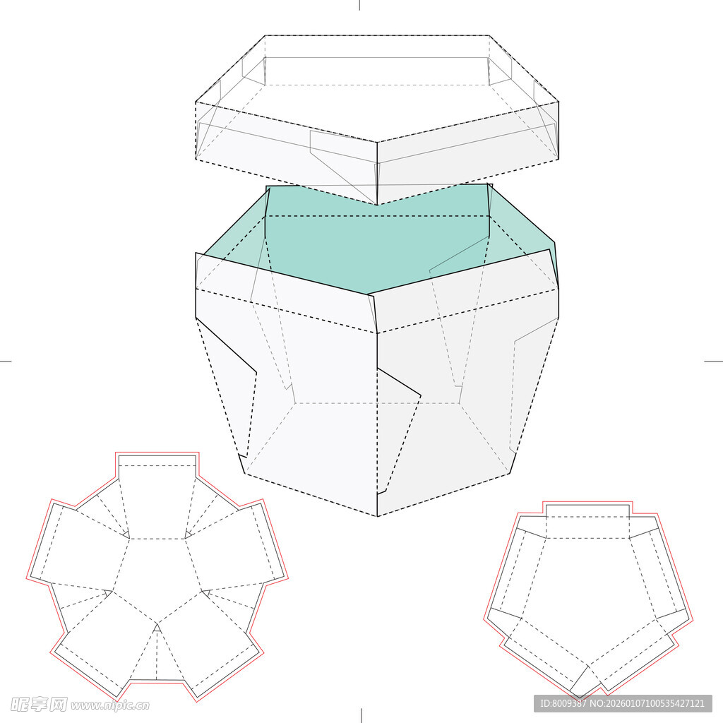六边形盒体结构设计图