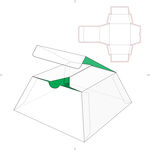 纸盒展开与立体结构示意图