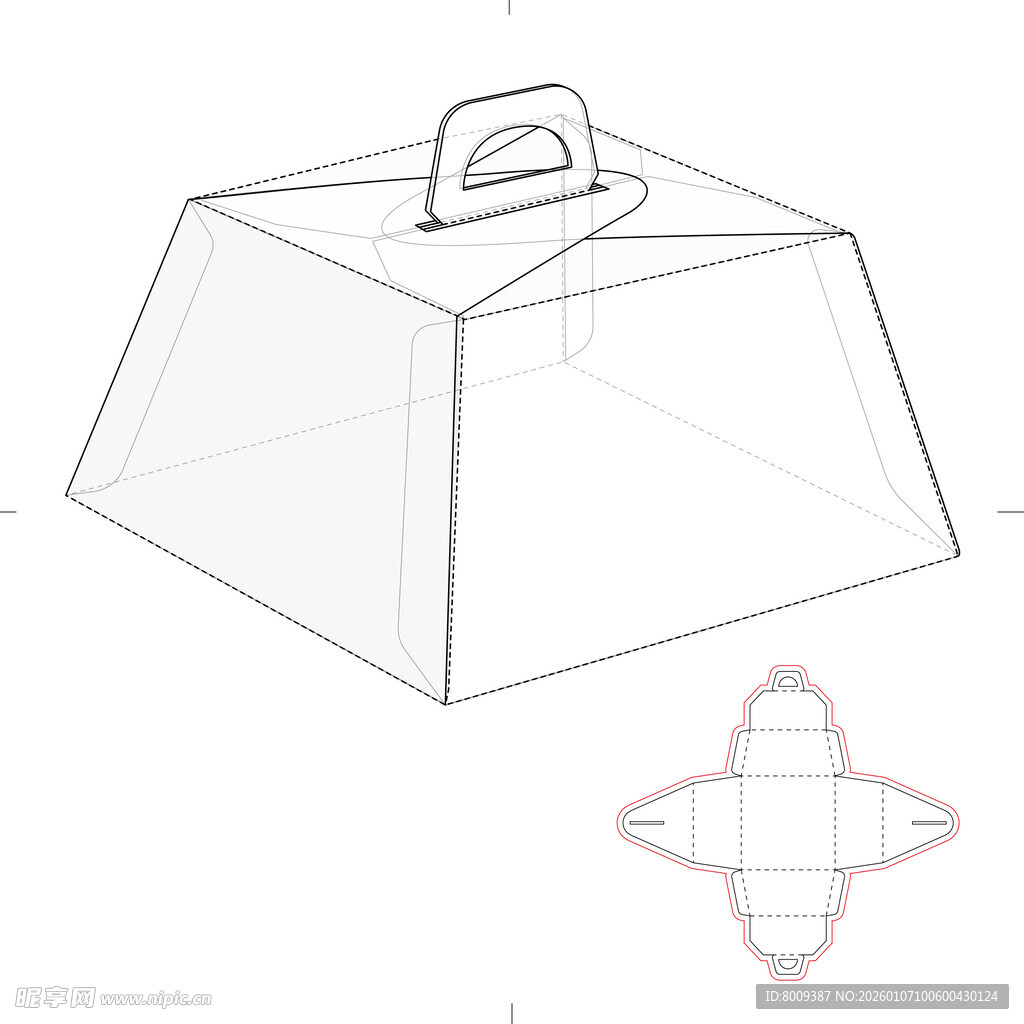 手提盒设计草图