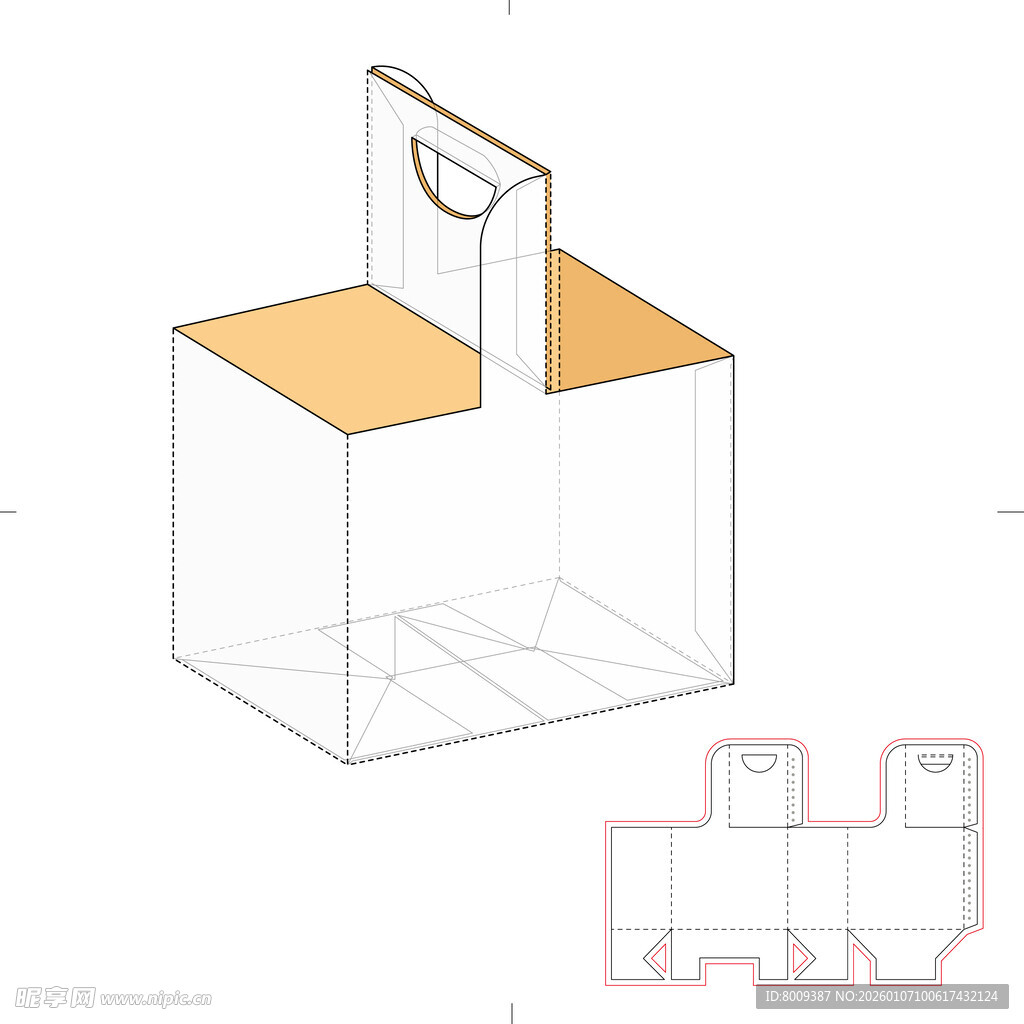 纸盒包装展开结构设计图