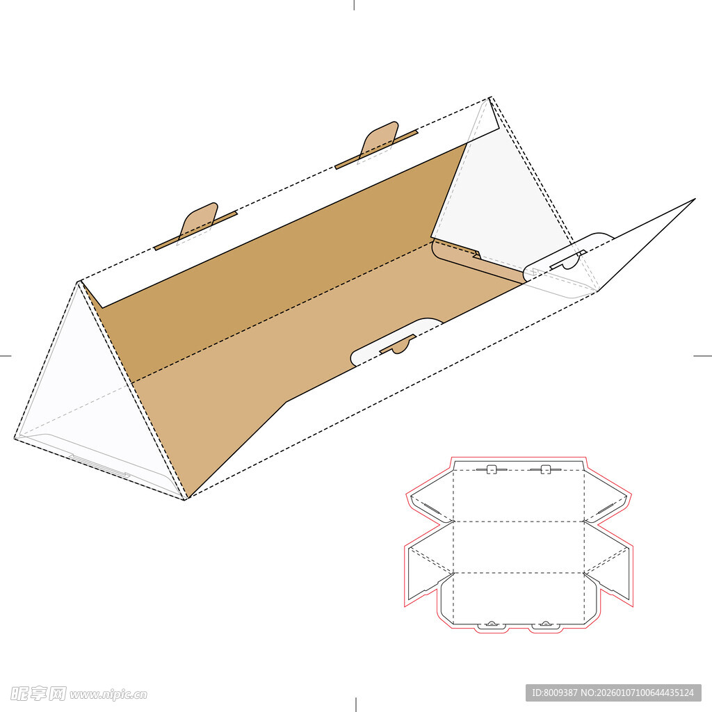纸盒展开图设计示例