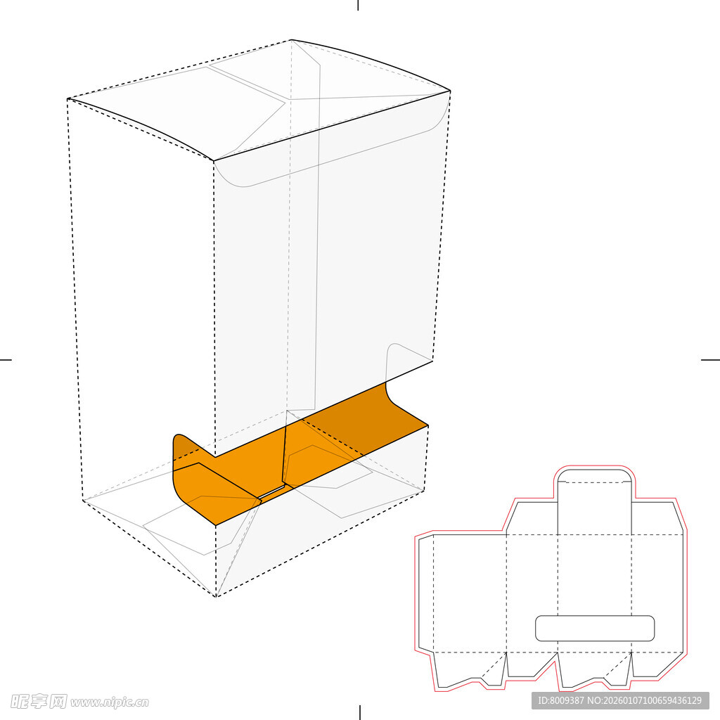 透明包装盒结构设计图