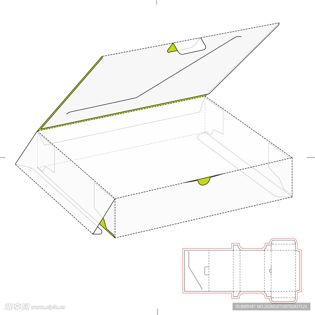 纸盒展开图设计示例