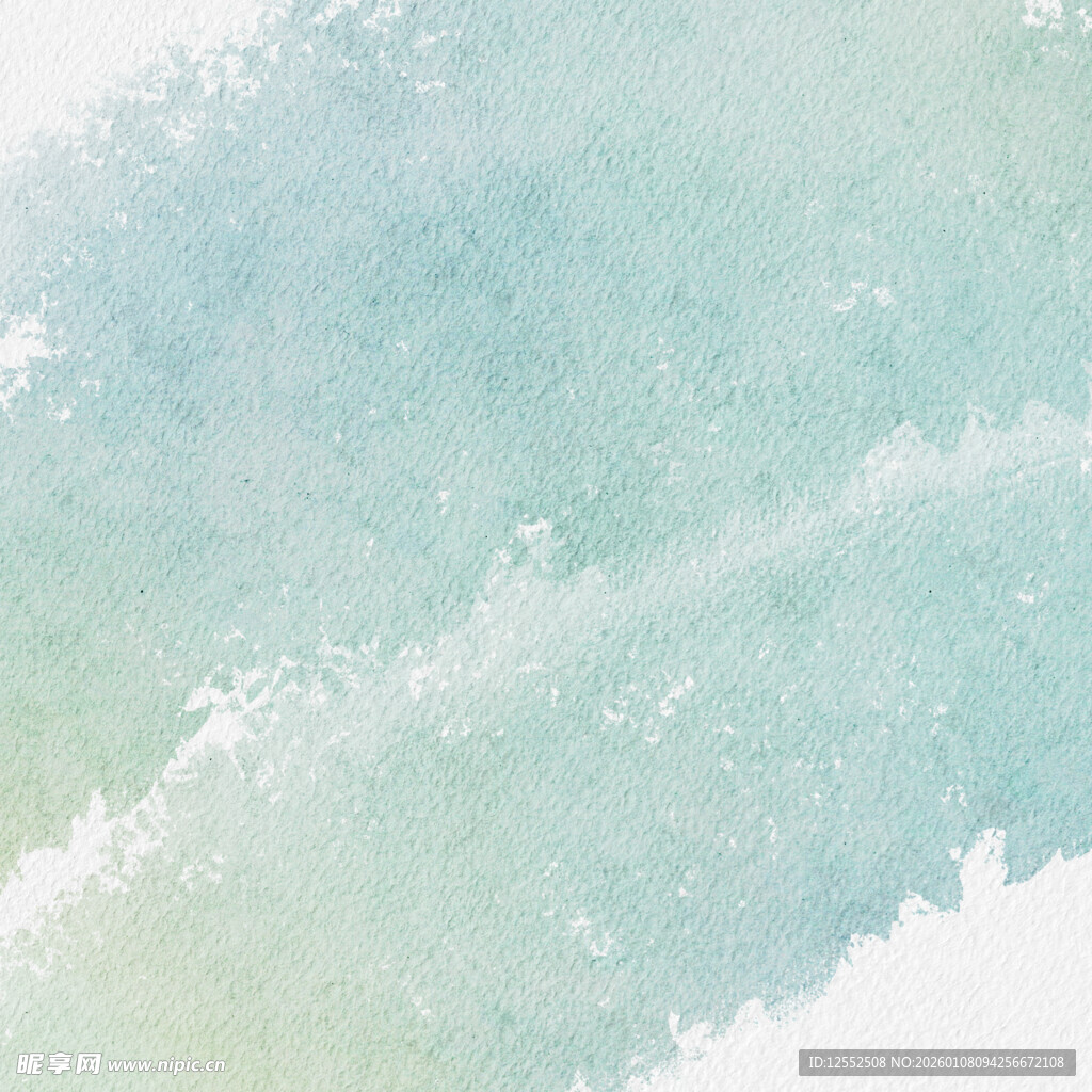 淡绿色水彩笔触背景图