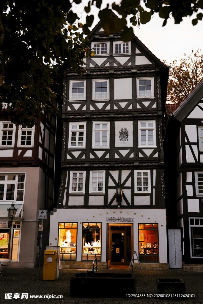 德国传统风格的木筋墙建筑