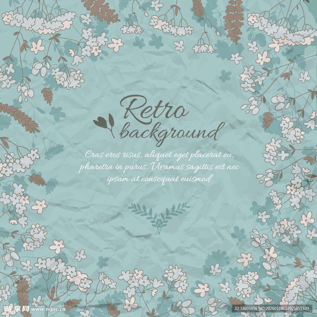 复古花卉背景图案