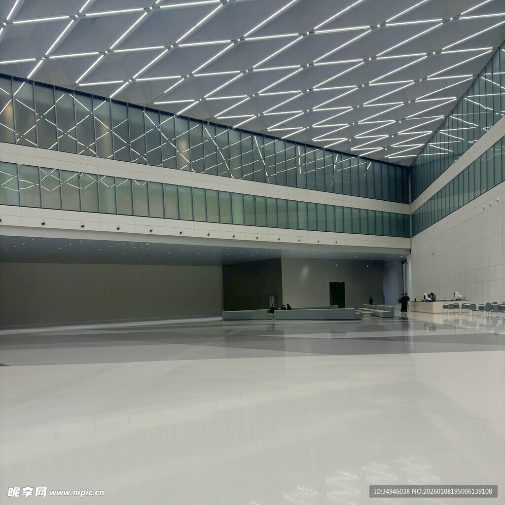现代大型室内空旷空间场景