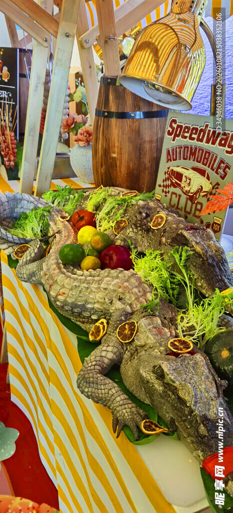 丰盛餐桌美食陈列