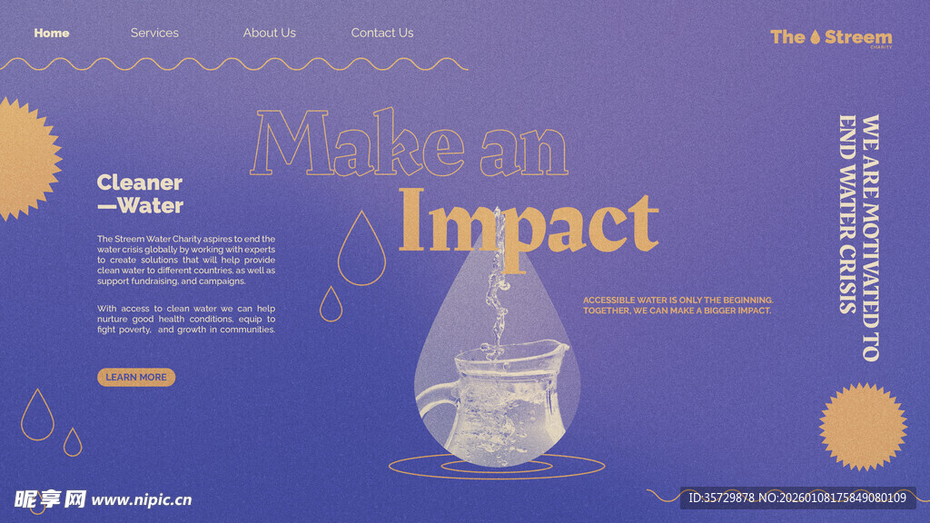 水滴的影响主题网页设计