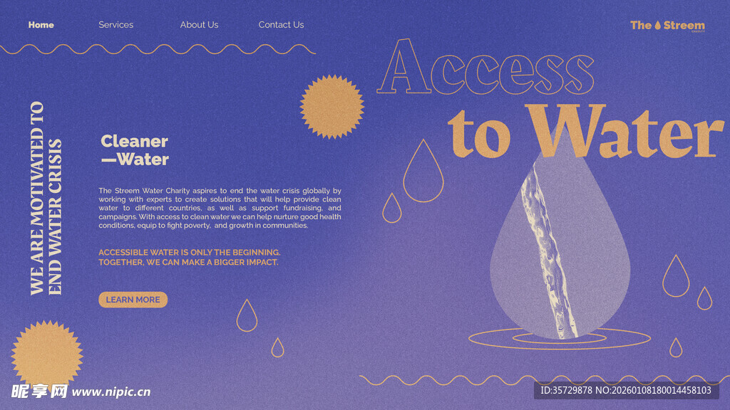 水滴主题创意设计海报