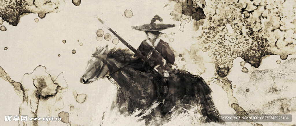 骑马者于荒境驰骋