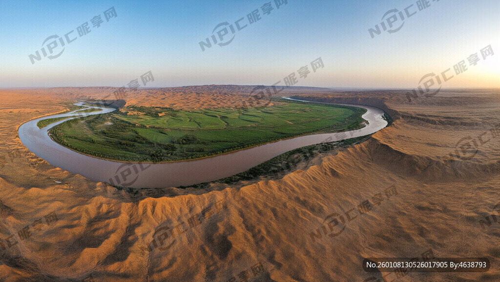 超大广角 俯视视角 大漠孤烟直