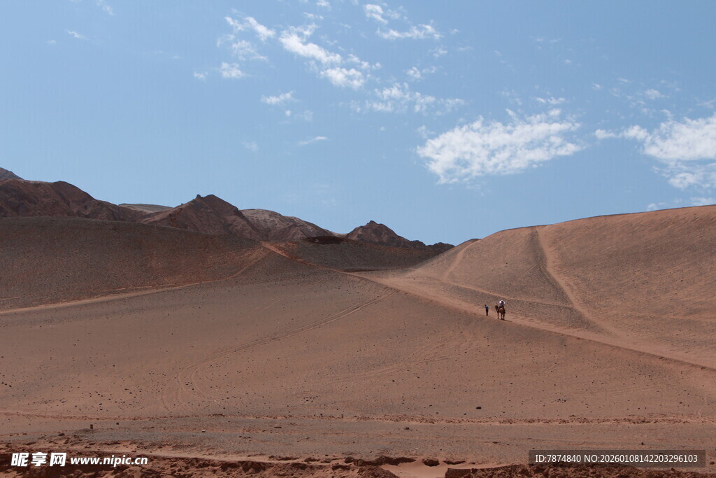 沙漠风光 一人独行之路