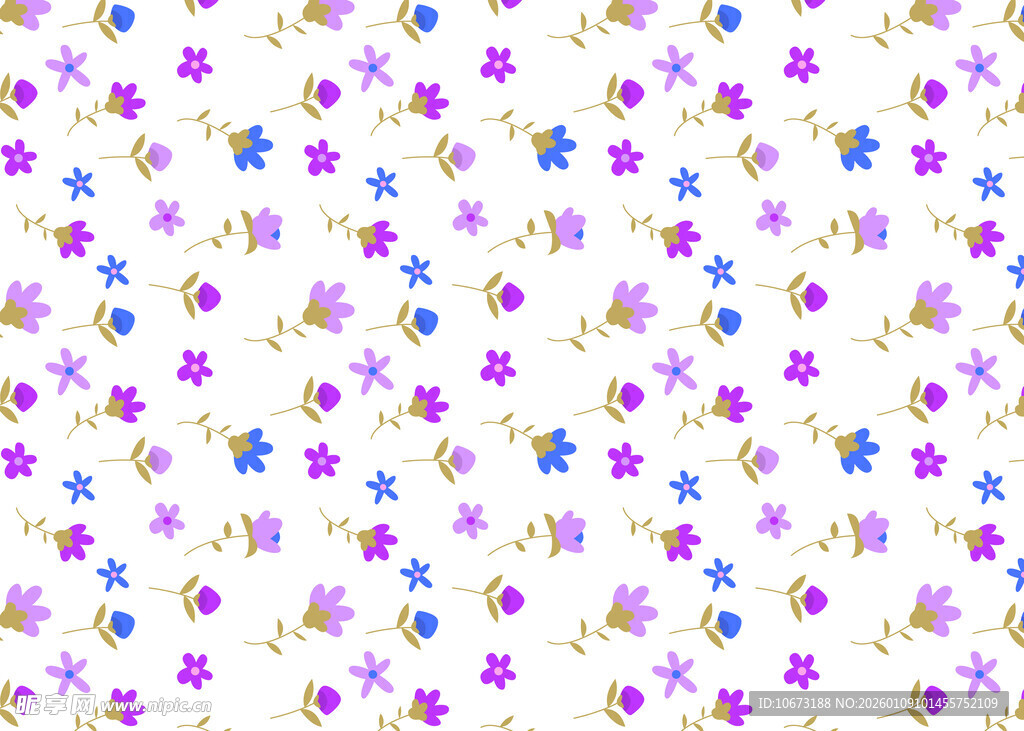 多彩小花图案背景