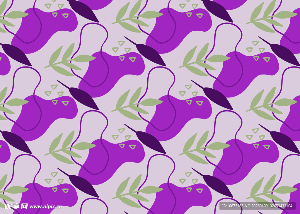 紫色花卉图案纹理背景