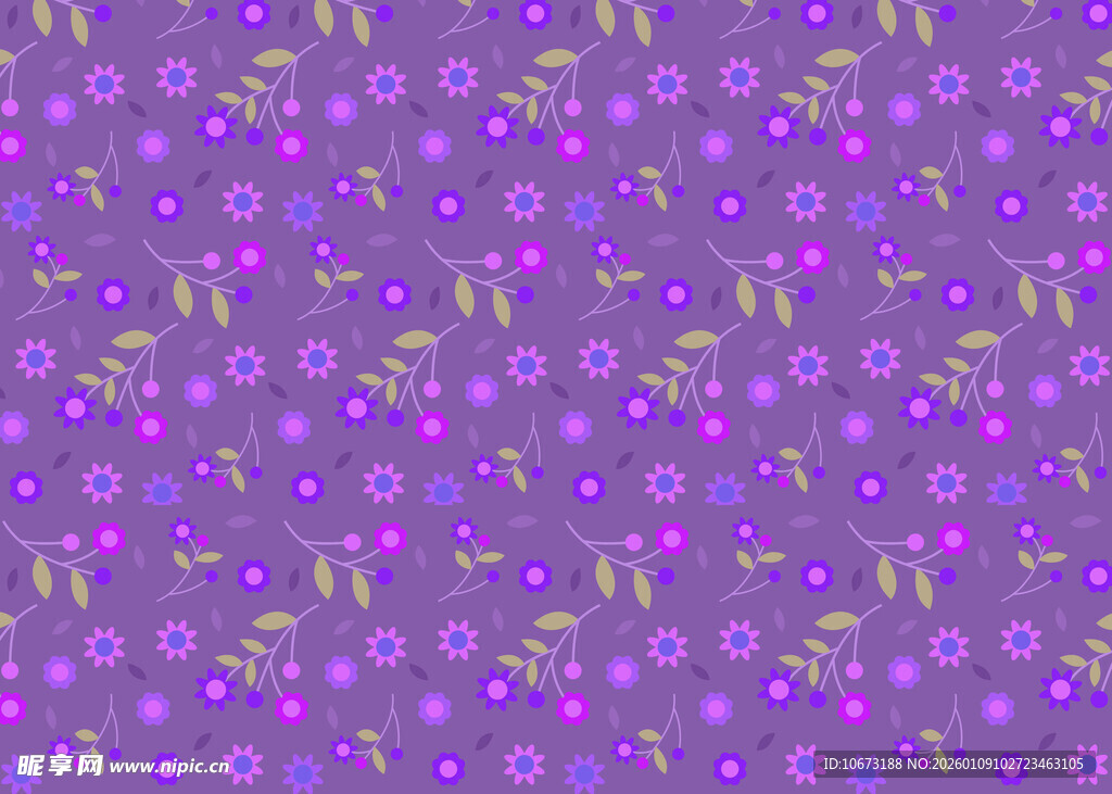 紫色花卉图案背景纹理