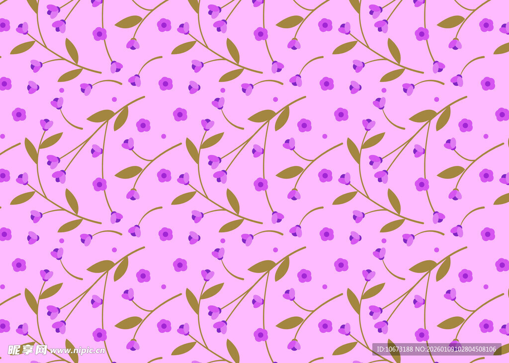 紫色花卉图案背景设计