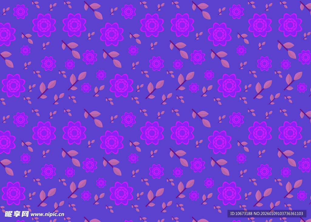 紫色梦幻花卉图案背景