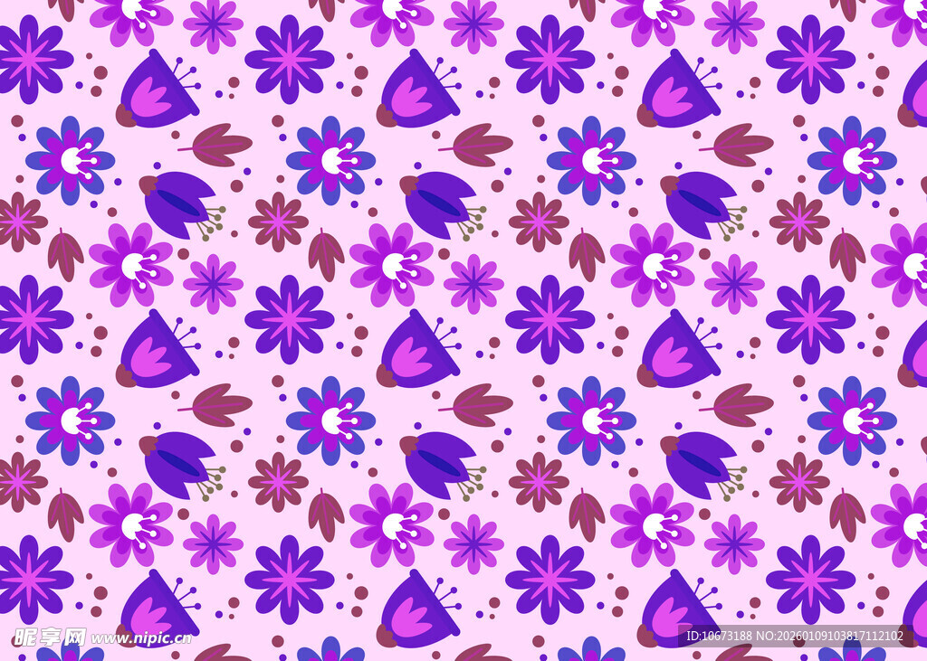 紫色花卉图案背景