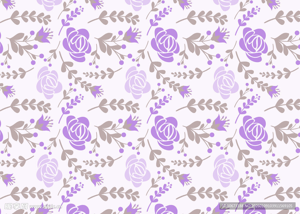 紫色花卉图案背景纹理