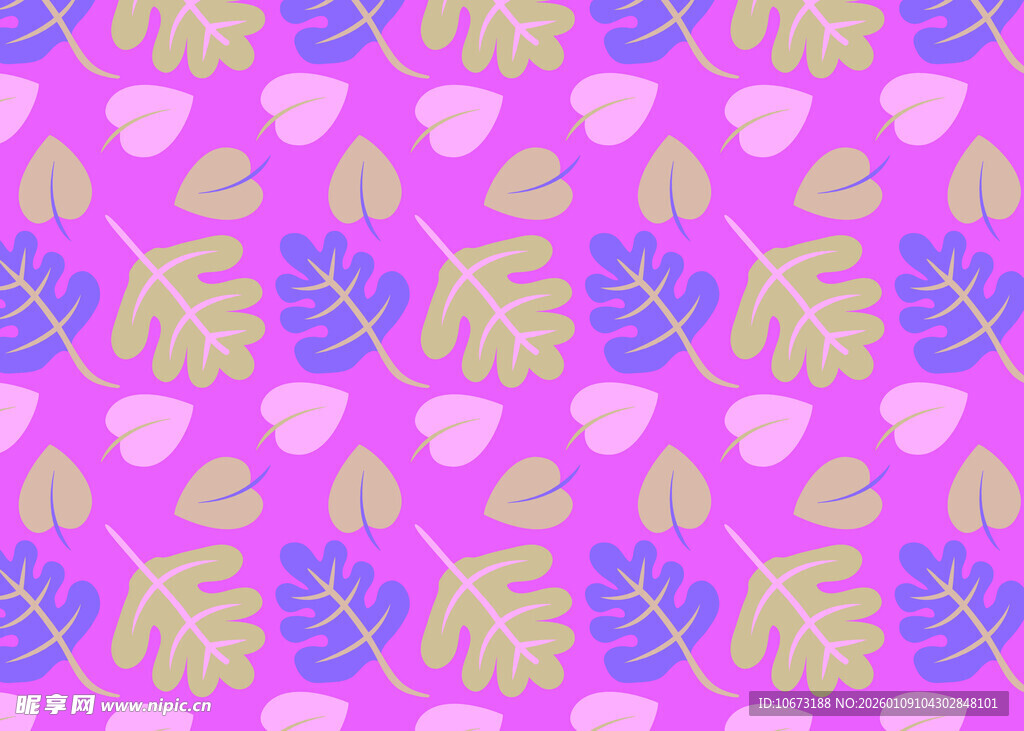 紫色底叶形图案背景纹理