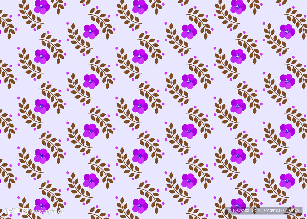 紫色花卉图案背景纹理