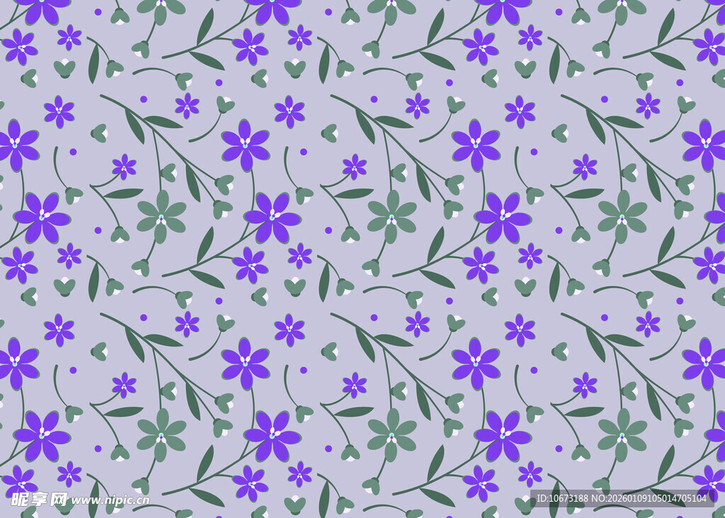 紫色小花图案背景纹理