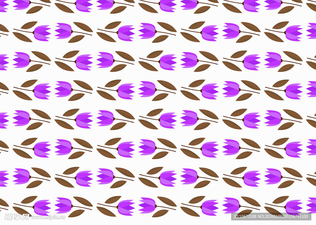 紫色花卉几何图案纹理