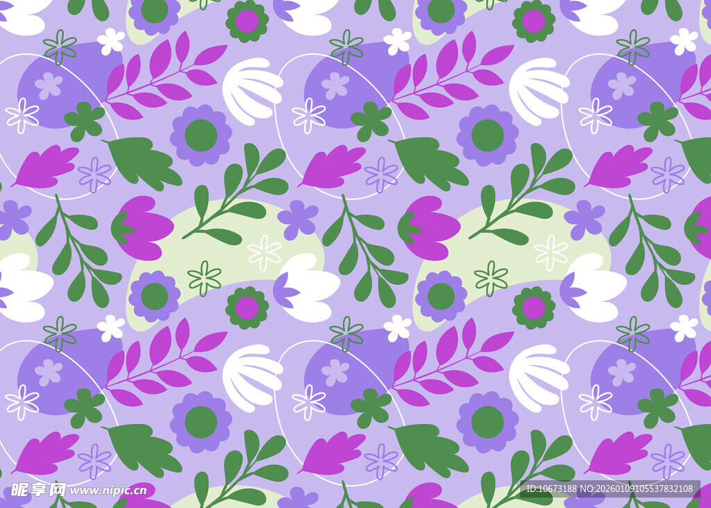 紫色花卉图案背景纹理