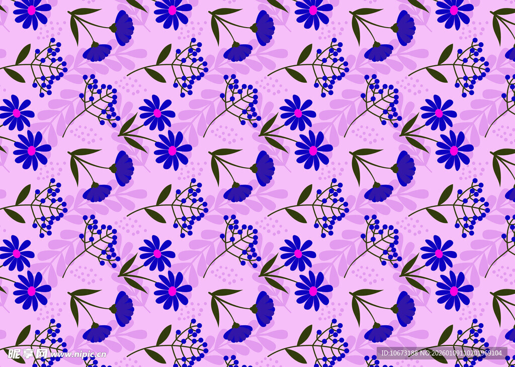 紫色花卉图案背景纹理