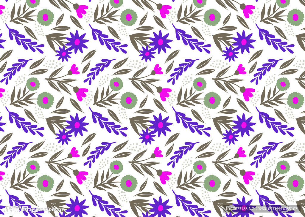 紫色花卉几何图案纹理