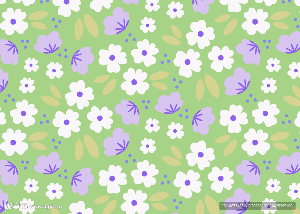 清新花卉图案背景