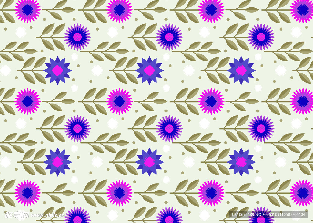 紫色花卉几何图案纹理