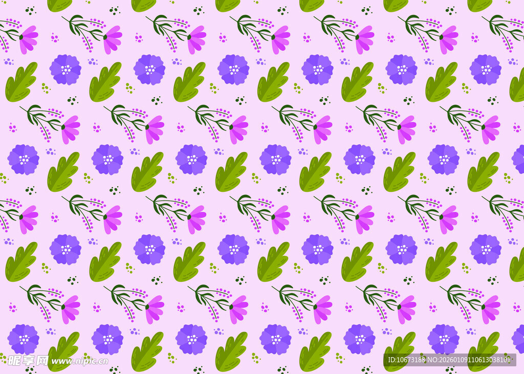 紫色花卉图案背景纹理