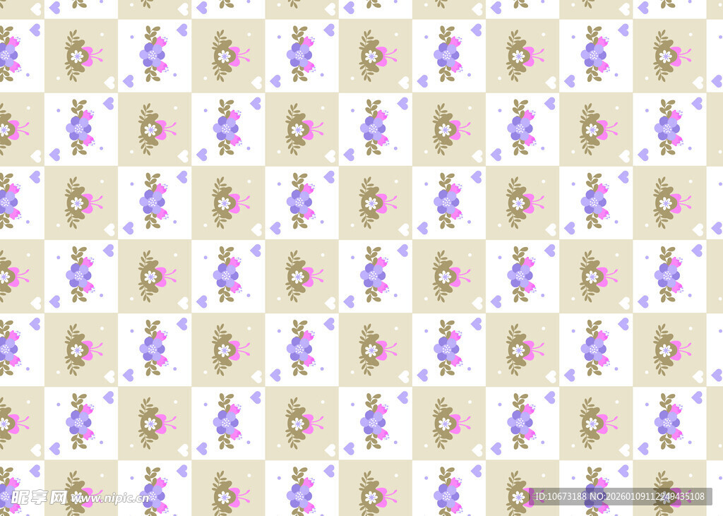 花卉图案背景纹理