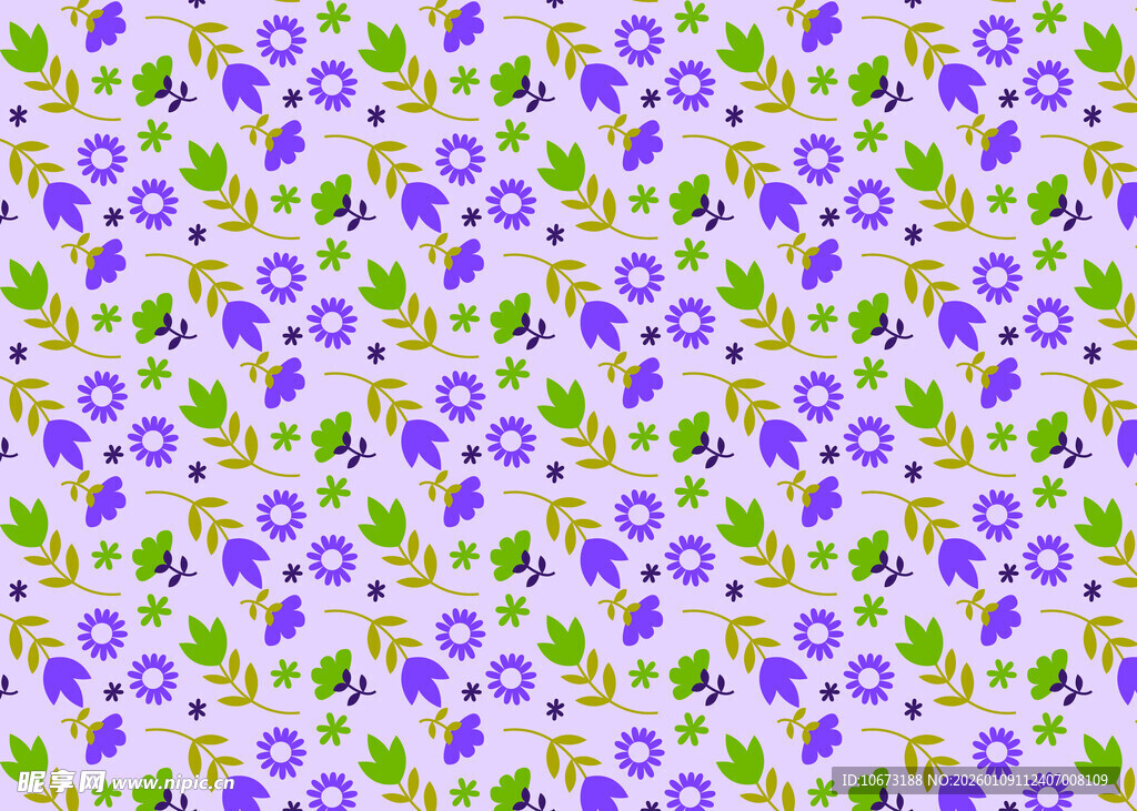 紫色花卉图案背景纹理